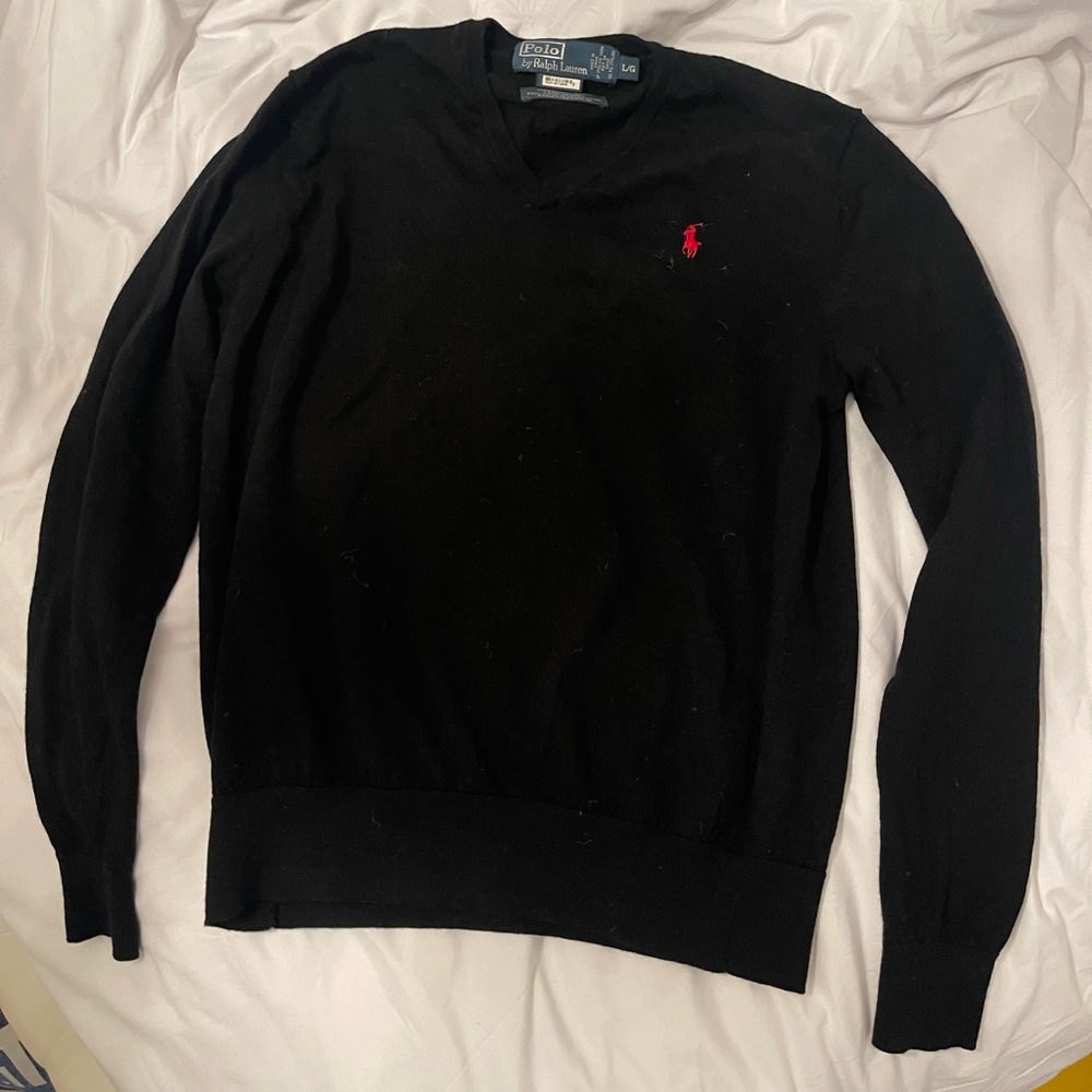 Polo Ralph Lauren Black Wool Sweater